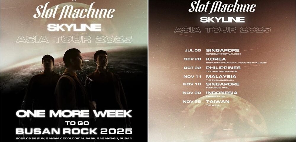 Slot Machine บุกเอเชีย! ประกาศทัวร์ใหญ่ “Skyline Asia Tour 2025” พร้อมระเบิดความมันส์ พบแฟนเพลง 6 ประเทศเต็มพิกัด!!
