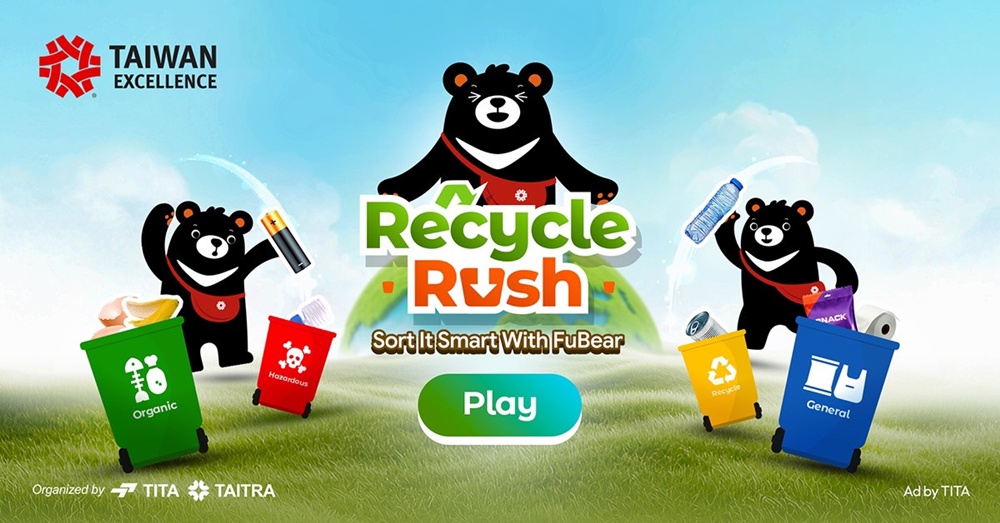 Taiwan Excellence ปลุกพลังคนรุ่นใหม่ ส่งเสริมการแยกขยะอย่างยั่งยืน ผ่านแคมเปญ “Recycle Rush – Sort It Smart With FuBear”